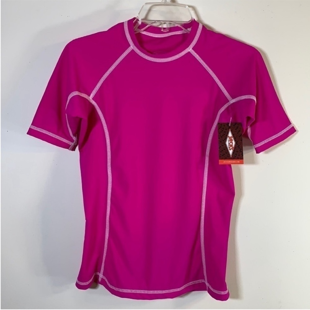 Jack’s Surfboards UPF50+ Pink Short Sleeve Top. S. NWT.